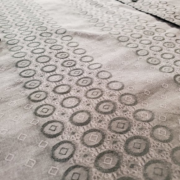 Visconti Black Shirt Mens XLT Sleek Geometric Hidden Button Down Designer Casual - Picture 10 of 16